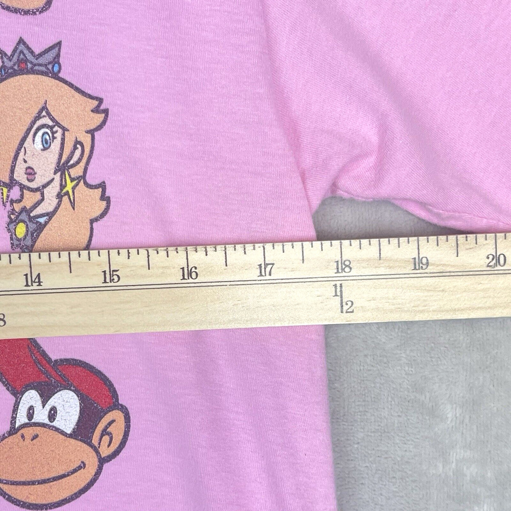 Nintendo Super Mario Bros Men's Pink T-Shirt Size S Character Grid Official - Picture 9 of 10